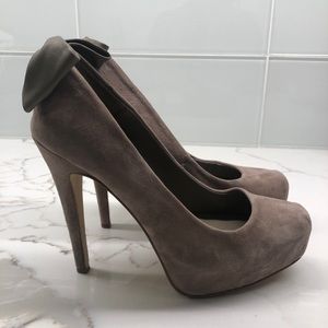 Dolce Vita Suede Platform Heels W/ Bows